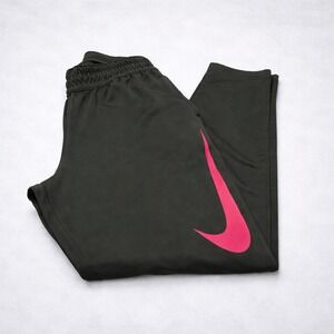 Nike Dri-FIT Sweatpants Mens Medium Black Joggers Big Swoosh Athletic Pants